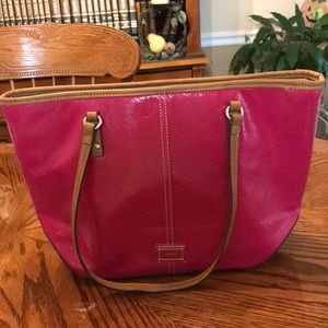 Nine West large hot pink tote